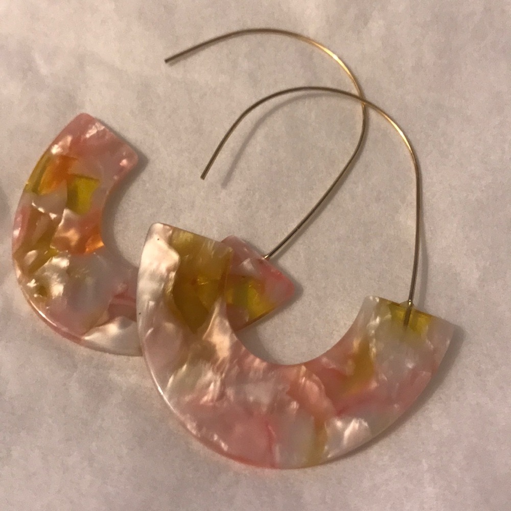 Blush Acrylic U Earrings